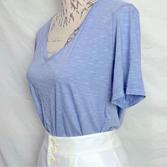 Marine Layer V- Neck Boyfriend Short Sleeve Tee Size XS (oversized) - Picture 3 of 11